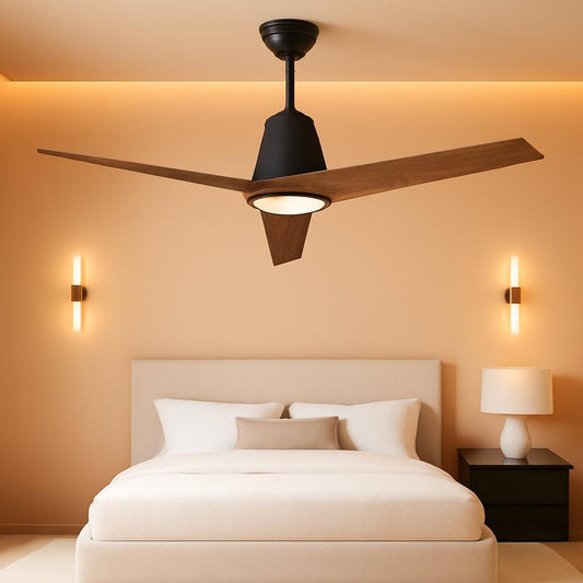 52 Inch Ceiling Fan With Remote Black Walnut Indoor Outdoor