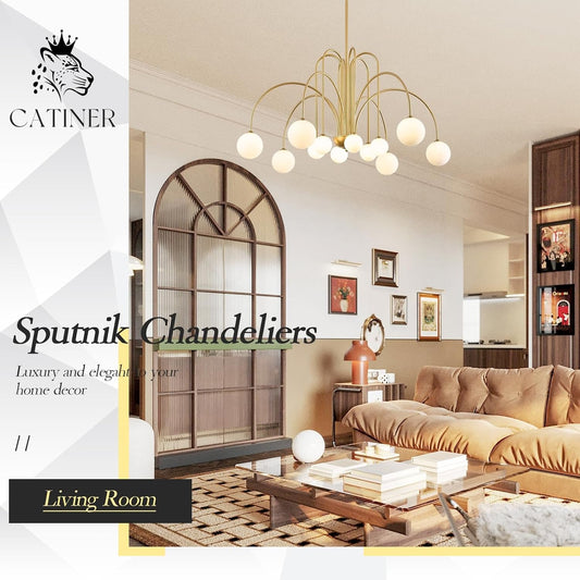 Gold Sputnik Chandelier 52 Inch Radiant Milk Glass Shades