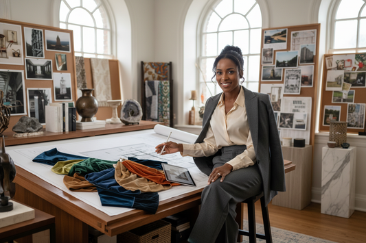 Designer Reviewing Plans