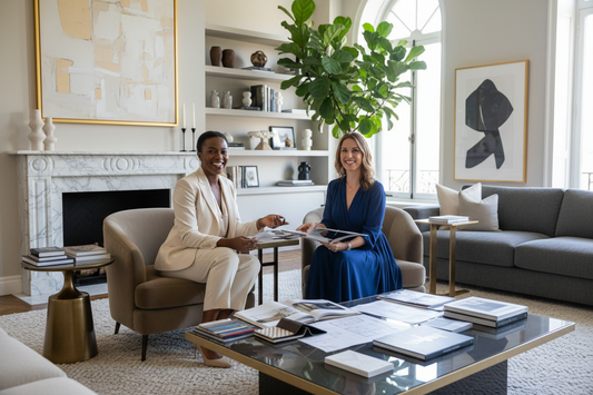 Designer with Client